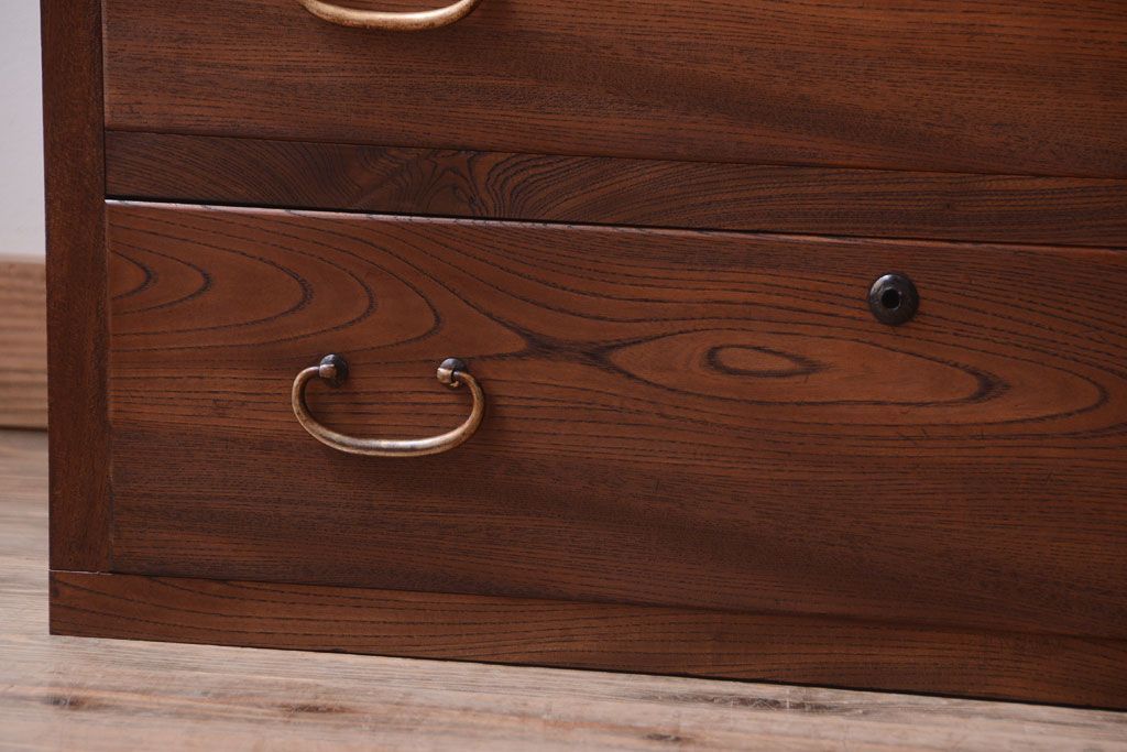 アンティーク家具　和製アンティーク　前面欅材!古い収納棚(戸棚)