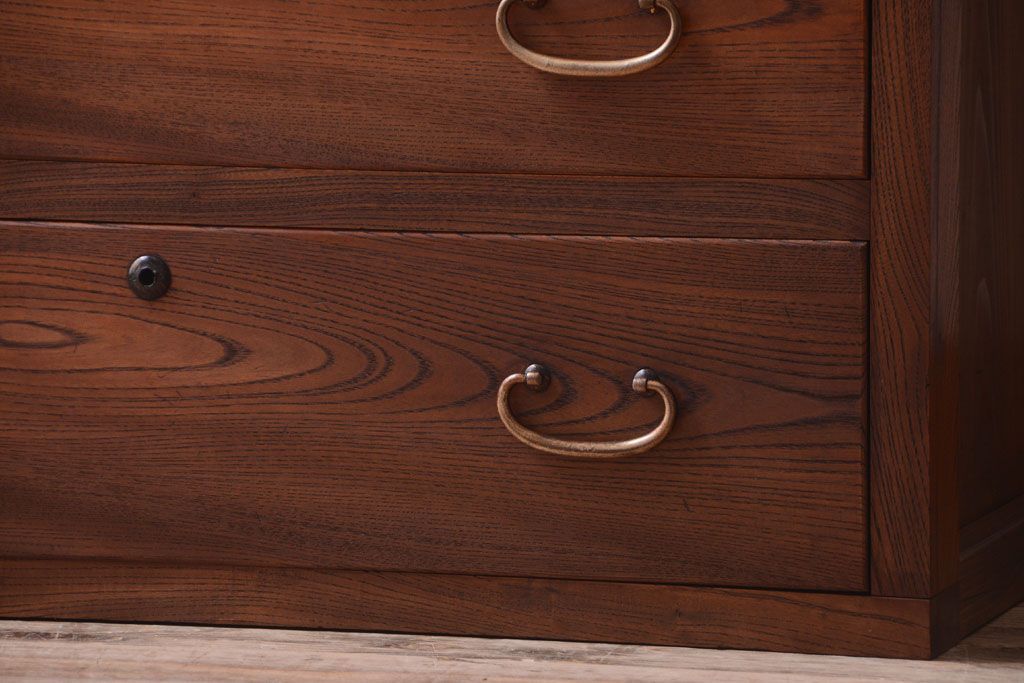 アンティーク家具　和製アンティーク　前面欅材!古い収納棚(戸棚)