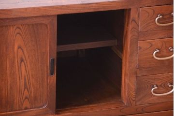 アンティーク家具　和製アンティーク　前面欅材!古い収納棚(戸棚)