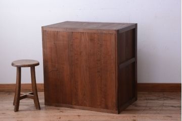 アンティーク家具　和製アンティーク　前面欅材!古い収納棚(戸棚)
