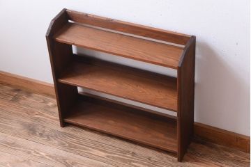 アンティーク家具　和製アンティーク　古い木のシンプルで小振りな本棚