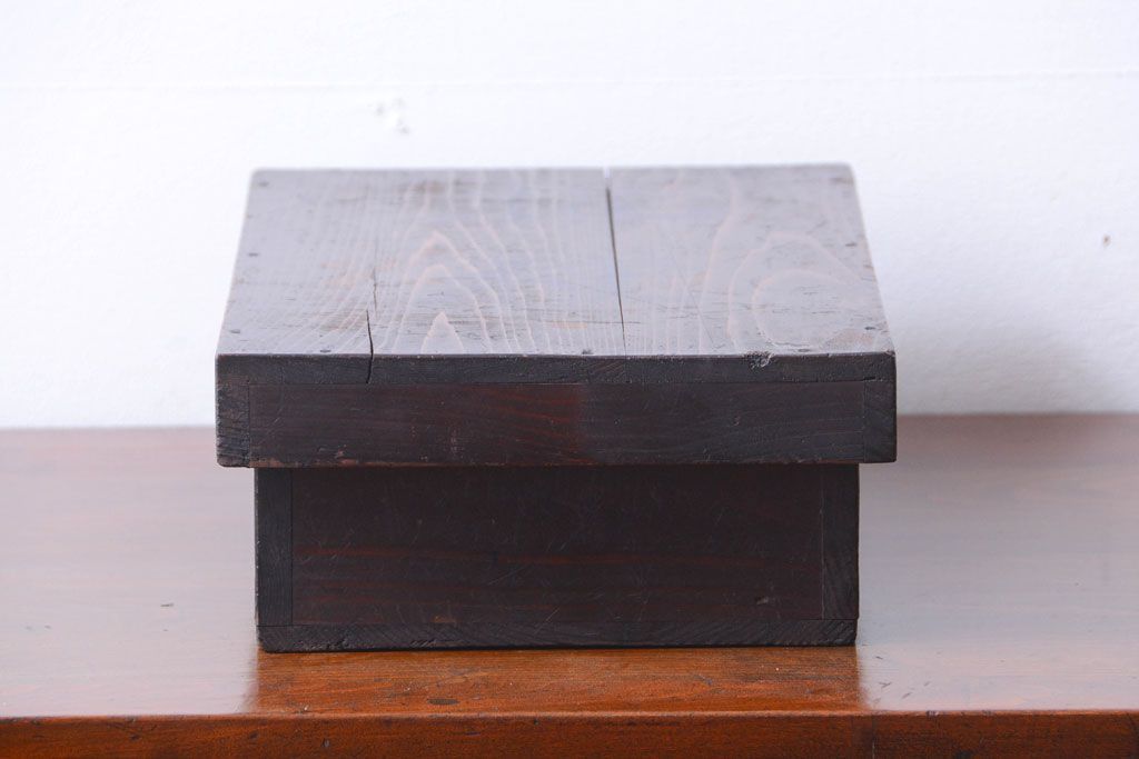 アンティーク雑貨　古民具・骨董　明治〜大正期　古い木のアンティーク小箱(木箱)