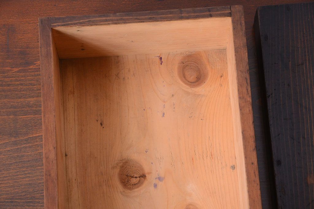 アンティーク雑貨　古民具・骨董　明治〜大正期　古い木のアンティーク小箱(木箱)