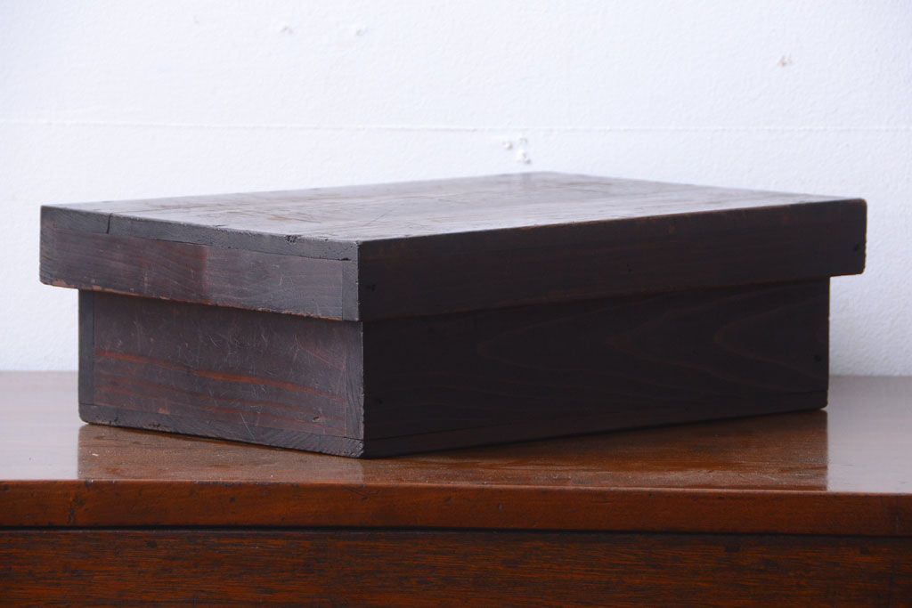 アンティーク雑貨　古民具・骨董　明治〜大正期　古い木のアンティーク小箱(木箱)