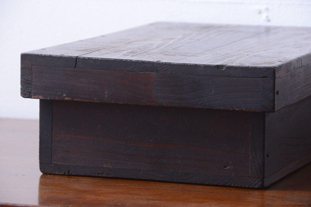 アンティーク雑貨　古民具・骨董　明治〜大正期　古い木のアンティーク小箱(木箱)