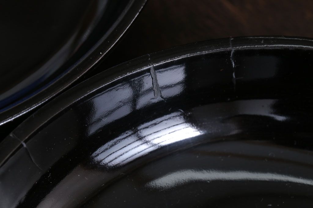 アンティーク雑貨　和製アンティーク　漆塗りの菓子皿4枚セット