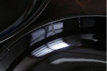 アンティーク雑貨　和製アンティーク　漆塗りの菓子皿4枚セット