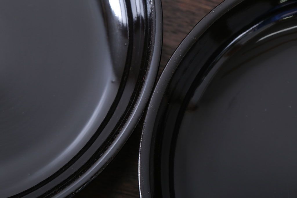 アンティーク雑貨　和製アンティーク　漆塗りの菓子皿4枚セット