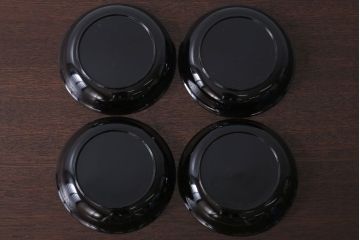 アンティーク雑貨　和製アンティーク　漆塗りの菓子皿4枚セット