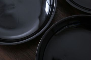 アンティーク雑貨　和製アンティーク　漆塗りの菓子皿5枚セット(1)