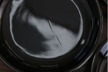 アンティーク雑貨　和製アンティーク　漆塗りの菓子皿5枚セット(1)