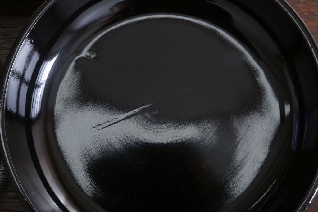 アンティーク雑貨　和製アンティーク　漆塗りの菓子皿5枚セット(1)