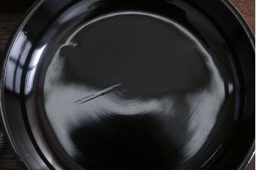 アンティーク雑貨　和製アンティーク　漆塗りの菓子皿5枚セット(1)