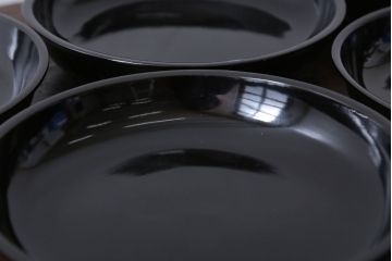 アンティーク雑貨　和製アンティーク　漆塗りの菓子皿5枚セット(1)