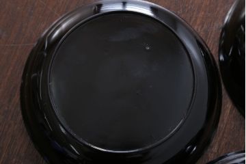 アンティーク雑貨　和製アンティーク　漆塗りの菓子皿5枚セット(1)