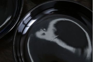 アンティーク雑貨　和製アンティーク　漆塗りの菓子皿5枚セット(2)