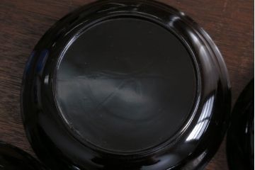 アンティーク雑貨　和製アンティーク　漆塗りの菓子皿5枚セット(2)