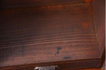 アンティーク家具　和製アンティーク　引き出し付き!小さな古い木の本立て(2)