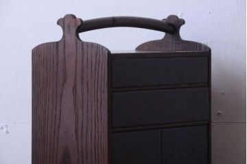 アンティーク雑貨　和製アンティーク　持ち手付き小引き出し(裁縫箱)