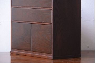 アンティーク雑貨　和製アンティーク　持ち手付き小引き出し(裁縫箱)