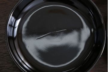 アンティーク雑貨　和製アンティーク　漆塗りの菓子皿5枚セット(3)