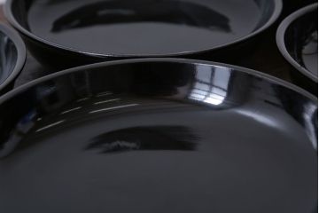 アンティーク雑貨　和製アンティーク　漆塗りの菓子皿5枚セット(3)