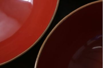 アンティーク雑貨　和製アンティーク　大正〜昭和初期　漆塗りの木製椀5客セット