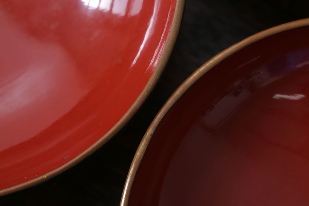 アンティーク雑貨　和製アンティーク　大正〜昭和初期　漆塗りの木製椀5客セット