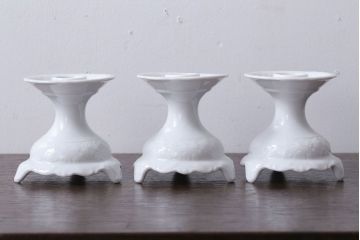 アンティーク雑貨　アンティーク　ドイツ　Schmann BAVARIA(シューマン ババリア)　キャンドルスタンド3つセット