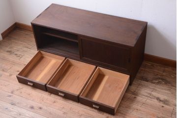 レトロ家具　昭和レトロ　前面桐材!時代箪笥ローボード(テレビボード)