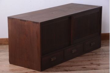 レトロ家具　昭和レトロ　前面桐材!時代箪笥ローボード(テレビボード)