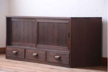 レトロ家具　昭和レトロ　前面桐材!時代箪笥ローボード(テレビボード)