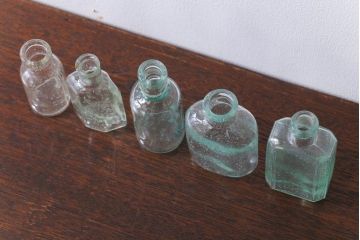 アンティーク雑貨　アンティーク　古いガラス小瓶5本セット