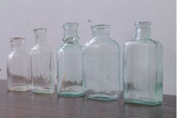 アンティーク雑貨　アンティーク　古いガラス小瓶5本セット