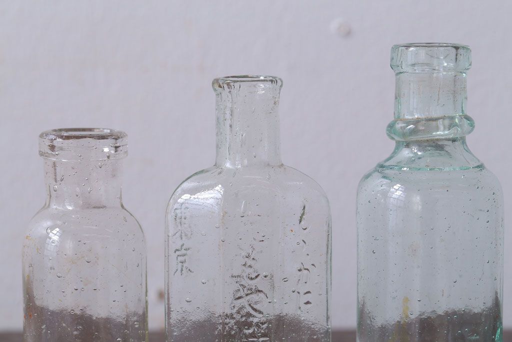アンティーク雑貨　アンティーク　古いガラス小瓶5本セット