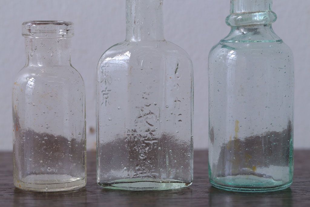アンティーク雑貨　アンティーク　古いガラス小瓶5本セット