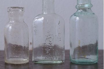 アンティーク雑貨　アンティーク　古いガラス小瓶5本セット