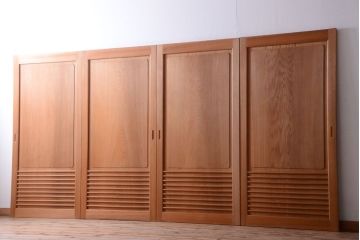 中古　高級品!秋田杉の木味板戸3枚セット