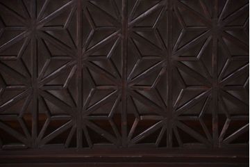 古民具・骨董　大正期　アンティークの組子欄間(明り取り)