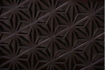 古民具・骨董　大正期　アンティークの組子欄間(明り取り)