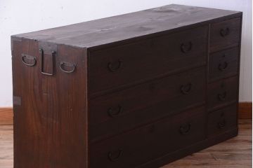 アンティーク家具　和製アンティーク　前面桐材!時代箪笥ローボード(テレビボード)