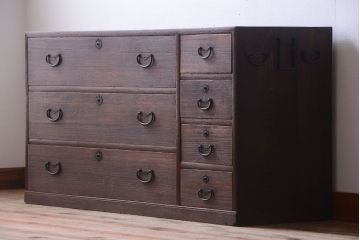 アンティーク家具　和製アンティーク　前面桐材!時代箪笥ローボード(テレビボード)