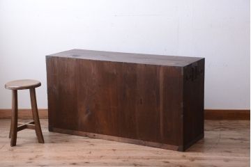 アンティーク家具　和製アンティーク　前面桐材!時代箪笥ローボード(テレビボード)