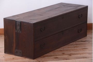 アンティーク家具　和製アンティーク　前面桐材!時代箪笥ローボード(テレビボード・ローチェスト)