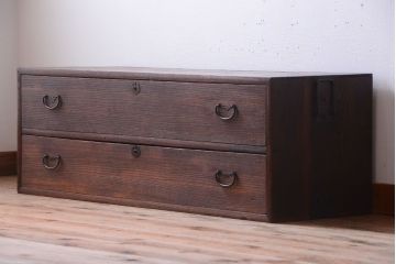 アンティーク家具　和製アンティーク　前面桐材!時代箪笥ローボード(テレビボード・ローチェスト)