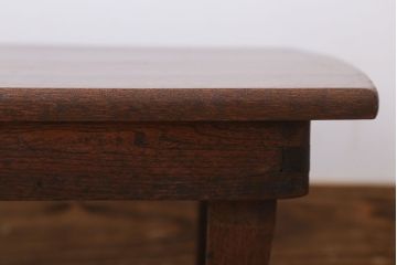アンティーク家具　和製アンティーク　古い木製の角ちゃぶ台(2)