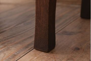 アンティーク家具　和製アンティーク　古い木製の角ちゃぶ台(2)