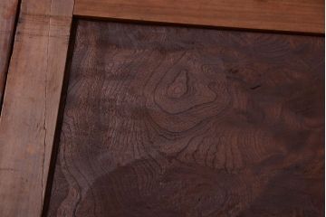 アンティーク家具　古民具・骨董　明治〜大正　前面欅玉杢材!アンティーク収納棚