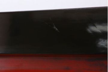 アンティーク　村上堆朱　芳月銘　松に鷹(鷲)の図　衝立(パーテーション)