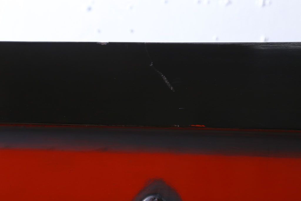 アンティーク　村上堆朱　芳月銘　松に鷹(鷲)の図　衝立(パーテーション)